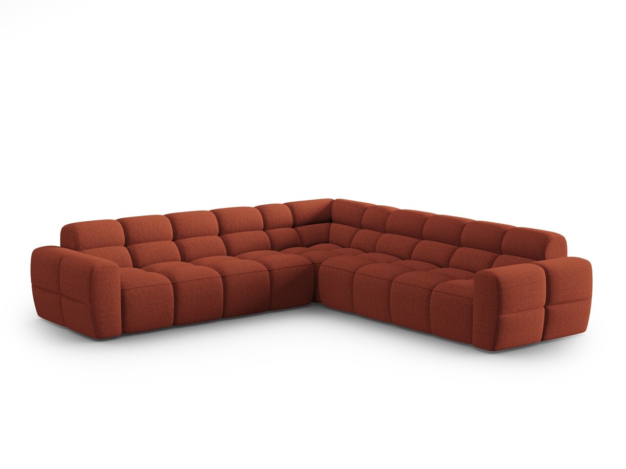 Coltar simetric 5 locuri, Lisa-193, Micadoni Home, 310x310x77 cm, tesatura structurata, corai - imagine 7